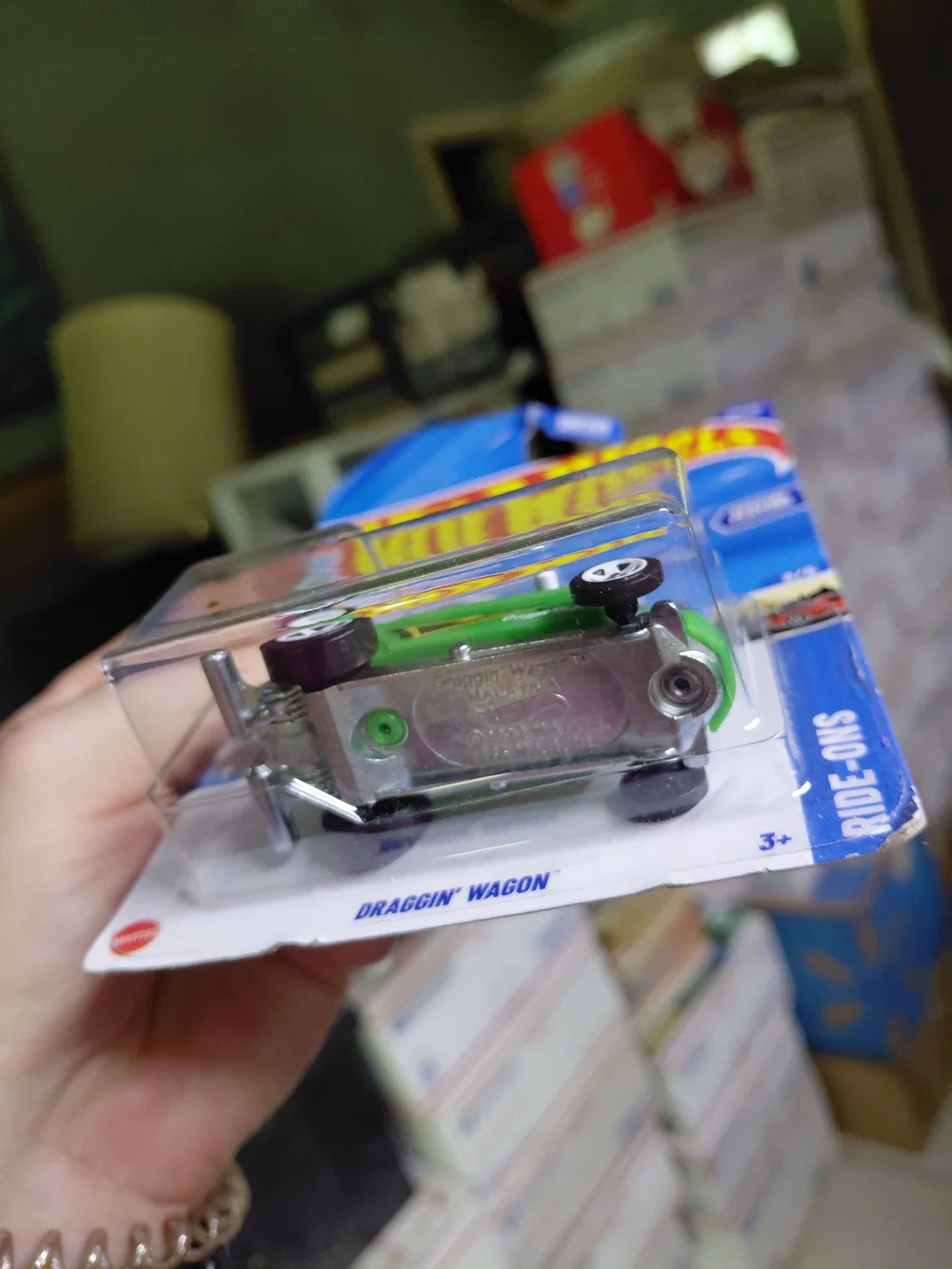 green Draggin' Wagon die-cast car from the 2025 Hot Wheels mainline collection.